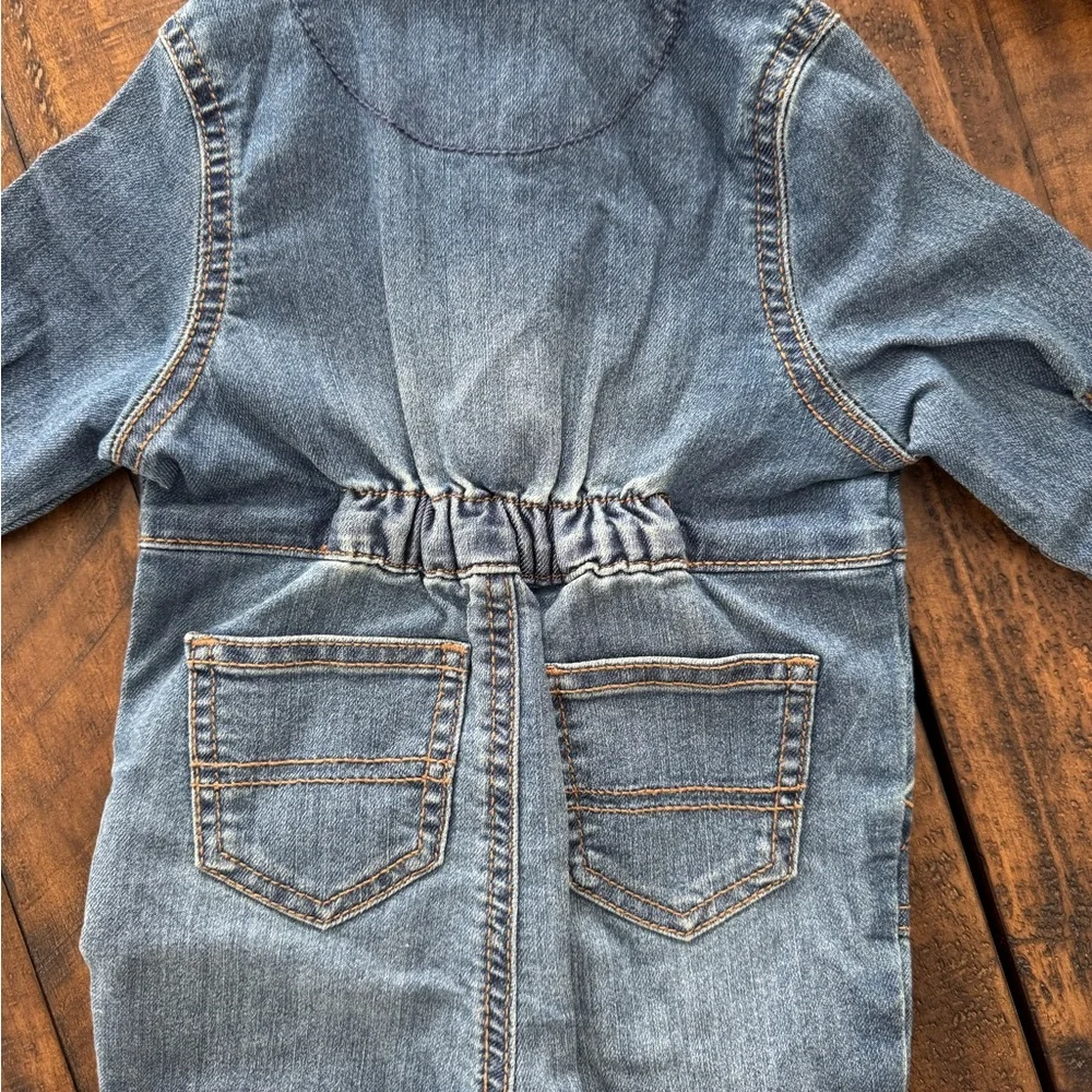 Osh Kosh Blue Denim One-Piece Romper, 6 months- NWT! - Picture 6 of 6